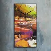 Wanduhr Bürouhr Leinwand Bild 30x60 Malerei Abstrakter Produktbild-Vorschau 2