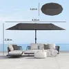 Outsunny slunečník s ruční klikou, oválný 460 x 270 x 240 Náhled obrázku produktu 3