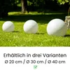 LUMILED Stein Kugelleuchte Außen 30cm Außenkugelleuchte Produktbild-Vorschau 9