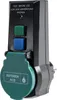 A close-up studio shot of an outdoor RCD plug adapter. Produktbild-Vorschau