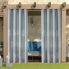 132*275cm Outdoor Wasserdicht Vorhänge mit Ösen Blätter Produktbild-Vorschau 5