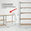 EASYmaxx Schwerlastregal-Set mit 5 belastbaren Holzböden - Produktbild-Vorschau 6