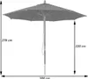 Parasol de restaurant HWC-C57b, parasol de jardin, Voir les images du produit 9