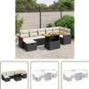 The Living Store 8-tlg. Garten-Sofagarnitur mit Kissen Produktbild-Vorschau 1
