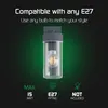 Ledvion LED Wandleuchte Anthrazit E27 Fassung IP44 Produktbild-Vorschau 4
