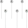 Rührstäbchen-Set "Discokugel" | 6 Stück - Silber - 20 cm Produktbild-Vorschau 1