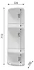 Gedy CAESAR Eckregal 3-Fach, 226x710x160 mm, ABS / weiß Produktbild-Vorschau 3