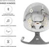 A baby swing with various features listed next to it. Produktbild-Vorschau
