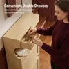 Schuhschrank Rattan, Schuhkipper Schmal, 16 Paar, Gelb | Produktbild-Vorschau 3