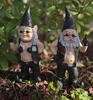 Zwerg Rockerin Stinkefinger 31,5cm Gartenfigur Dekofigur Produktbild-Vorschau 5