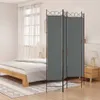 vidaXL 4-częściowy parawan antracytowy 160x200 cm tkanina Podgląd zdjęcia produktu 7
