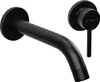 A black wall-mounted faucet and its control handle are shown against a white background. Anteprima dell’immagine prodotto