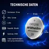 2 x CR1216 WILHELM Lithium Knopfzelle 3V 26 mAh ø12 x 1,6 Produktbild-Vorschau 3