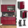 Küchenunterschrank Vicco Fame-Line Bordeaux Hochglanz 60 cm Produktbild-Vorschau 4