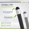 Marketing image highlighting features of a product, possibly a hose or cable, with German text and graphics. Produktbild-Vorschau