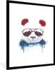 MuchoWow® Gerahmtes Poster Panda - Brille - Tropfen - Weiß Produktbild-Vorschau 1