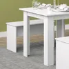 Stół jadalny Vicco Sentio Biały 80 x 80 cm z 2 ławkami, Podgląd zdjęcia produktu 5