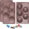 Extra große 5-fach-Halbkugel-Silikonform, 3 Packungen Produktbild-Vorschau 1