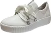 A single white sneaker with a large white bow and silver accents is shown against a white background. Produktbild-Vorschau