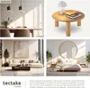 Collage of four interior design scenes: dining room, living room, bedroom, and a close-up of a side table. Náhled obrázku produktu