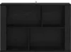 A black wooden sideboard with multiple compartments. Produktbild-Vorschau