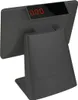 Rear view of a black point-of-sale terminal with a small red digital display showing '0.00'. Voir les images du produit