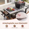 Metalowy wózek do grilla COSTWAY, stół do grilla na Podgląd zdjęcia produktu 4