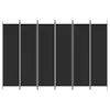 A black room divider with metallic frames, set against a white background. Voir les images du produit