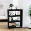 vidaXL Bücherregal Raumteiler Schwarz 80x30x103,5 cm Produktbild-Vorschau 2