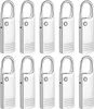 Sada 10 strieborných kovových príveskov na zips Náhľad obrázku produktu 7