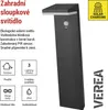 LED zahradní solární sloupkové svítidlo VEREA, čidlo soumraku, 10,7 x 15,4 x 50 cm Náhled obrázku produktu