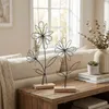 2er Set Deko Aufsteller Draht Blume Metall Holz Schwarz Produktbild-Vorschau 4