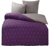 Bettwäsche 100% Baumwolle 200x220 cm Renforce Raute Lila Produktbild-Vorschau 1