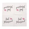 Servietten Hochzeit Just Married - taupe / rosa (20 Stück) Produktbild-Vorschau 2