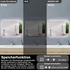 Badspiegel mit LED Beleuchtung 70x50cm Uhr Bluetooth 3 Produktbild-Vorschau 3