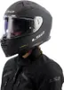 A person wearing a black motorcycle helmet and jacket. Anteprima dell’immagine prodotto