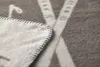 A close-up view of a blanket with a ski pattern. Produktbild-Vorschau