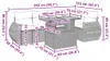 vidaXL 6-tlg. Garten-Sofagarnitur mit Kissen Grau Poly Produktbild-Vorschau 8
