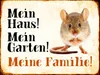 vianmo Holzschild 30x40 cm Tiere Maus mein Haus Garten Produktbild-Vorschau 1