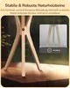 EDISHINE Nachttischlampe Holz, LED Tischlampe mit Leinen Produktbild-Vorschau 3