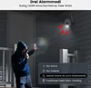 A burglar is detected by a security camera, which activates an alarm. Produktbild-Vorschau