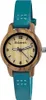 Montre CLARA BLUE pour femme en bois avec bracelet en cuir, Voir les images du produit 1