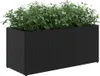 vidaXL Květináč se 2 květináči 2 ks černý 72x30x32 cm Náhled obrázku produktu 4
