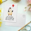 Mr. & Mrs. Panda Ansichtskarte Pinguin Luftballon - Weiß - Produktbild-Vorschau 3