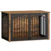 Hundebox Holz 100x60x63 cm, Vintagebraun & Schwarz, 4 Produktbild-Vorschau 1