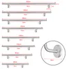Diagram showing multiple sizes of stainless steel handrails with dimensions indicated. Náhled obrázku produktu