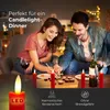 Stabkerzen LED mit Timer ROT 4 Stück ROT indoor - 6 Stunden Produktbild-Vorschau 4