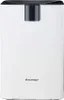 A white air purifier with a black top and a black accent on the front. Produktbild-Vorschau