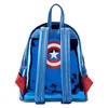 The back of a Captain America themed backpack. Podgląd zdjęcia produktu