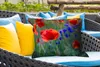 MuchoWow® Outdoor Kissen - Bunte Mohnblumen in den Produktbild-Vorschau 4